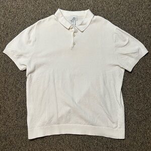 H&M White/Cream Polo Shirt